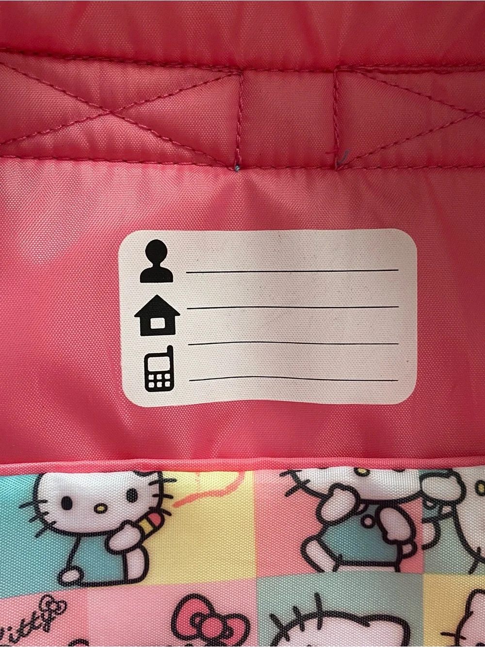 Hello Kitty Backpack Pink Blue Yellow Sanrio